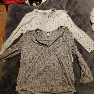 2 H&M Medium long sleeved blouses printed